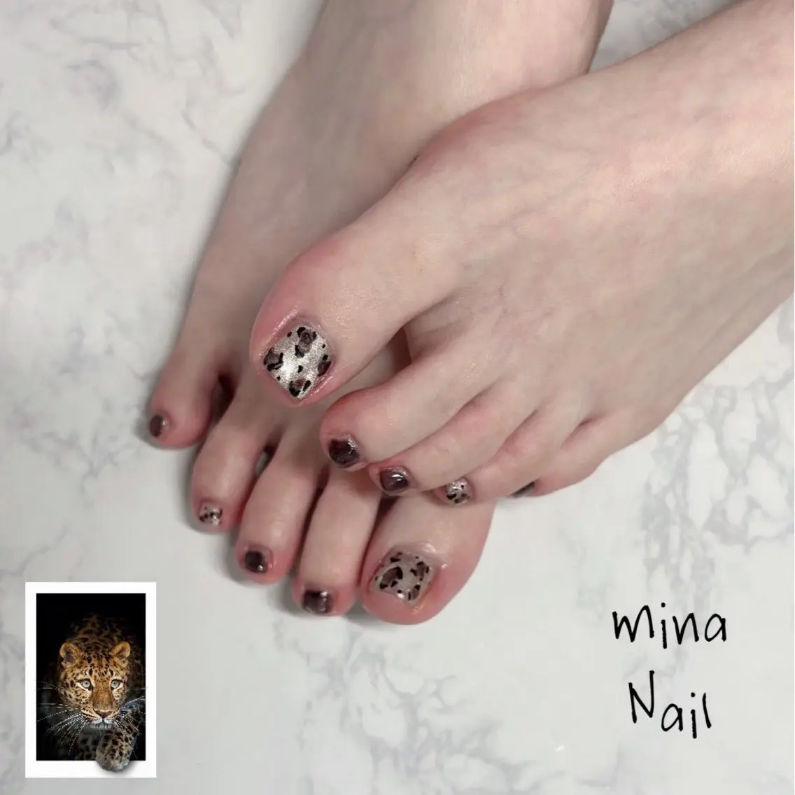 ネイル アニマル柄 mina Nailのネイルデザイン