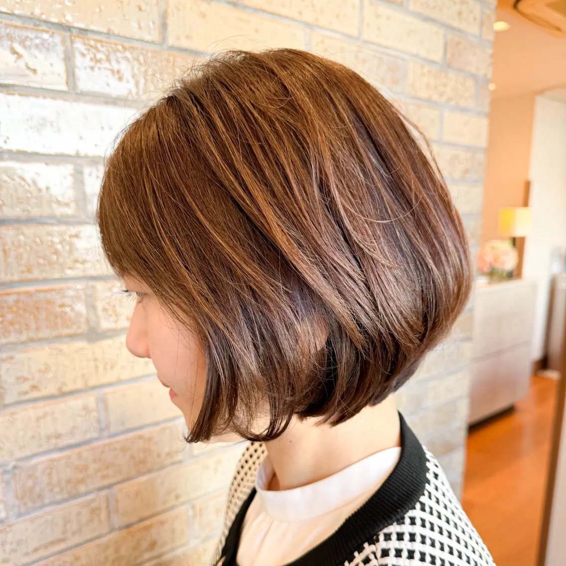 ミディアム カラー パーマ ヘアアレンジ 池田 雅史のヘアスタイル