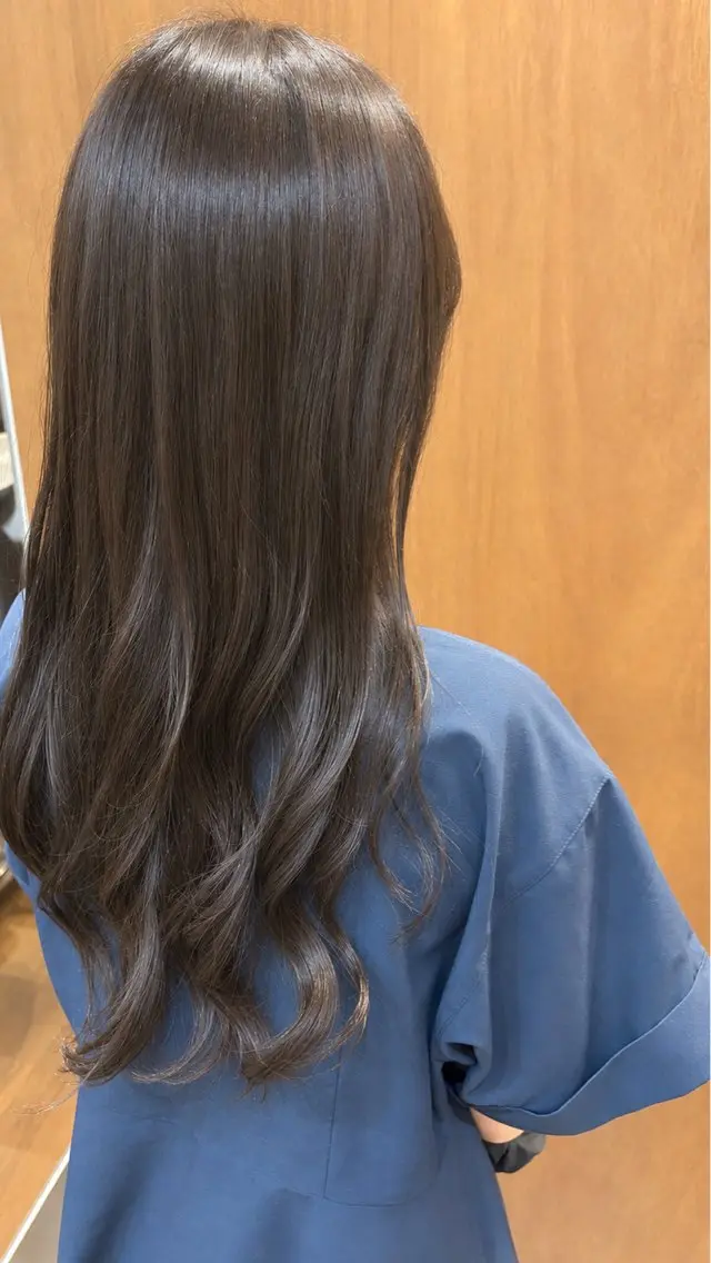 ロング カラー ベージュカラー オリーブベージュ ヘアカラー fifth elima/珠穏のヘアスタイル