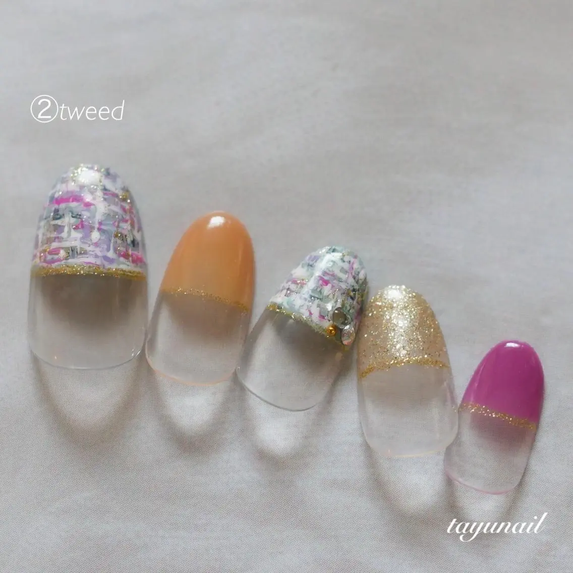 ネイル アートネイル ブルー フットネイル フレンチネイル ジェルネイル ネイルサロン 【たゆnail】のネイルデザイン