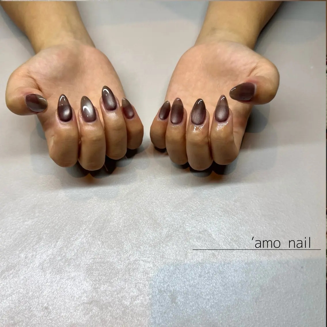 ネイル 長さ出し マグネットネイル 'amo nailのネイルデザイン
