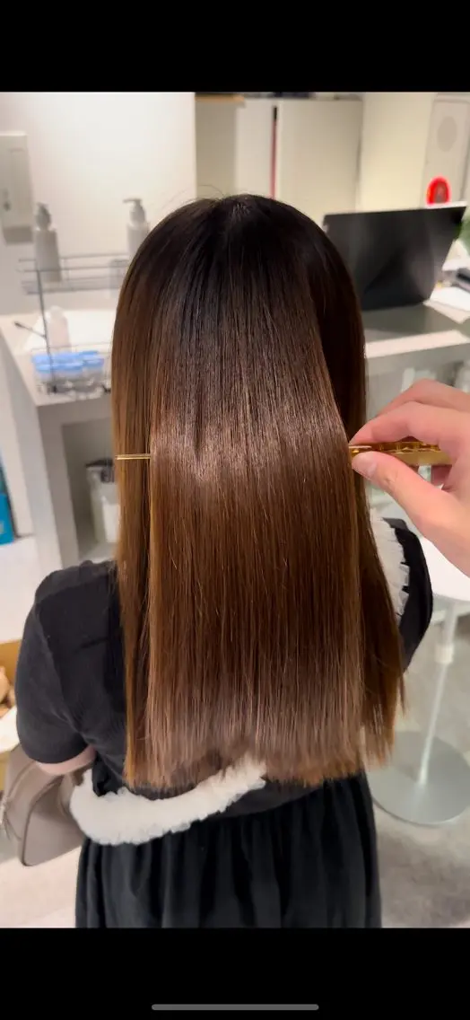 ロング 縮毛矯正 縮毛矯正専門店 unlabel近藤のヘアスタイル