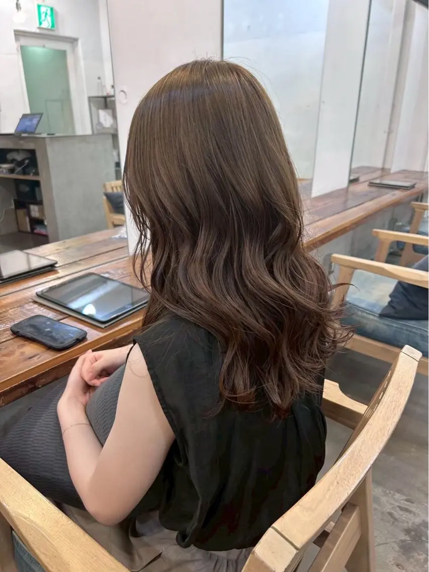 ロング ヘアカラー 🫧透明感カラー/ 髪質改善/縮毛/🫧のヘアスタイル