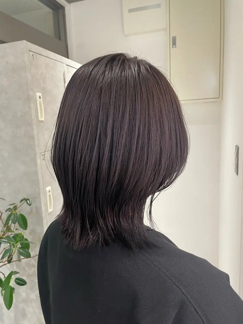 ミディアム カラー レイヤーカット ウルフカット スズキ シオリのヘアスタイル