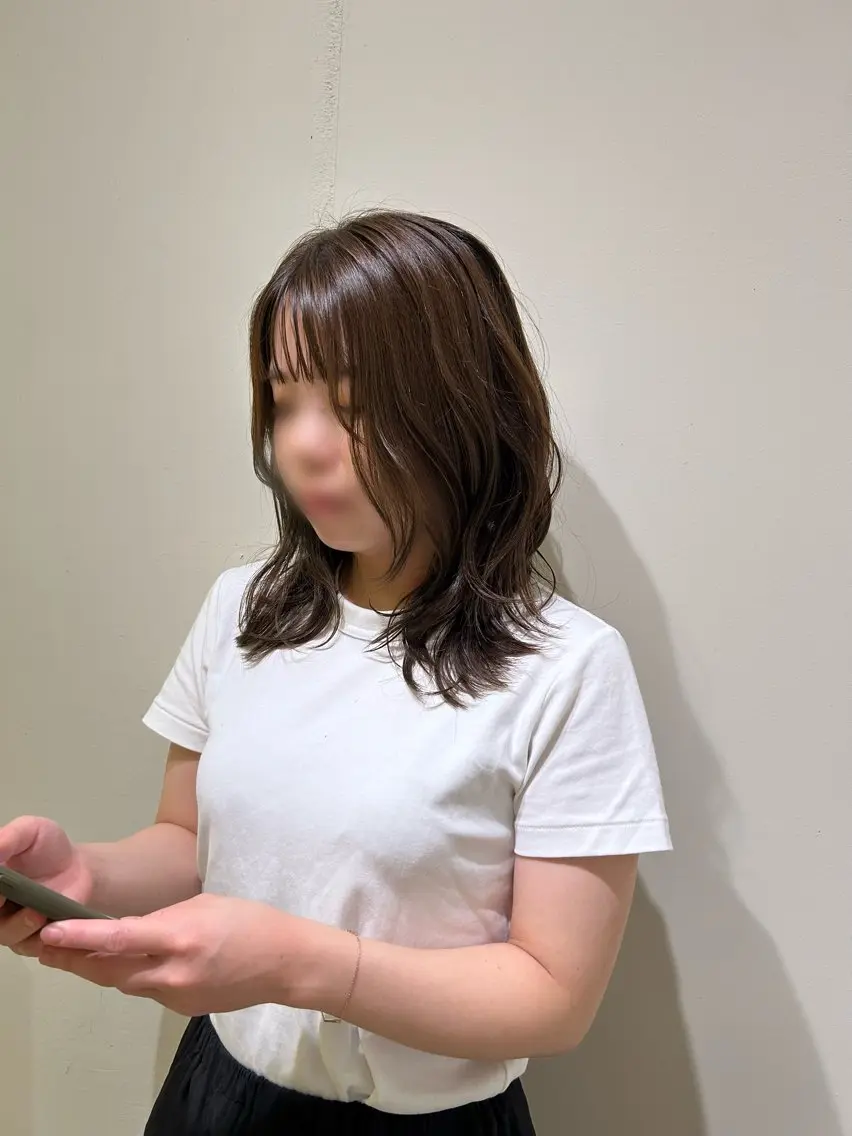顔まわりカット+カラー+ケラフェクトトリートメント🎗️の写真