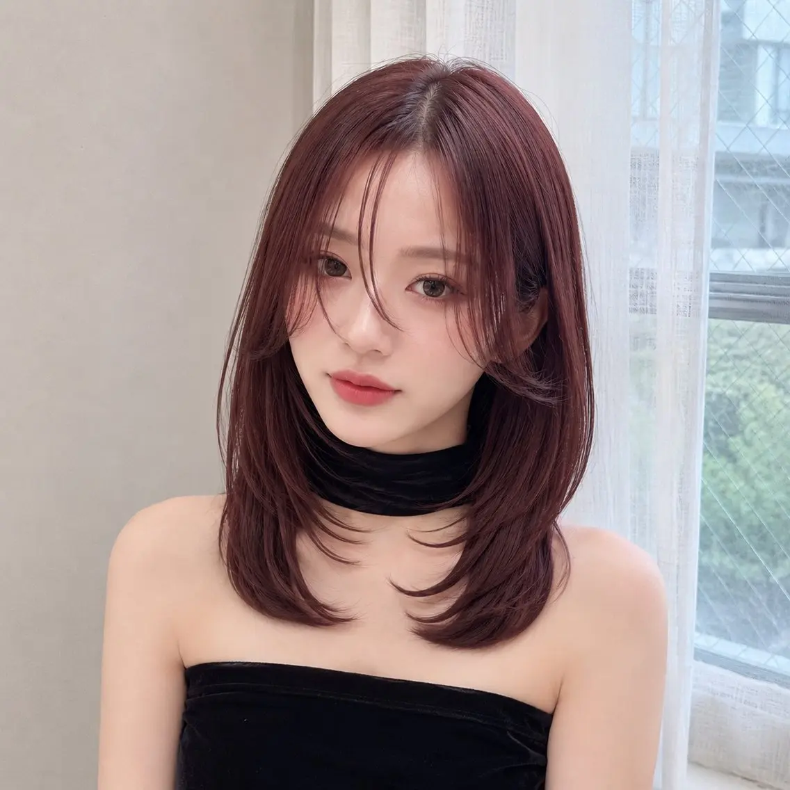 ミディアム 前髪顔周り✂️店長 ❤️アマミヤ❤️のヘアスタイル