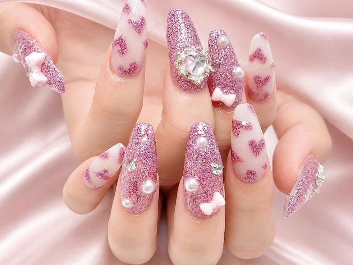 ネイル ハート ハンドネイル Lili Nail Studio西荻窪店のネイルデザイン