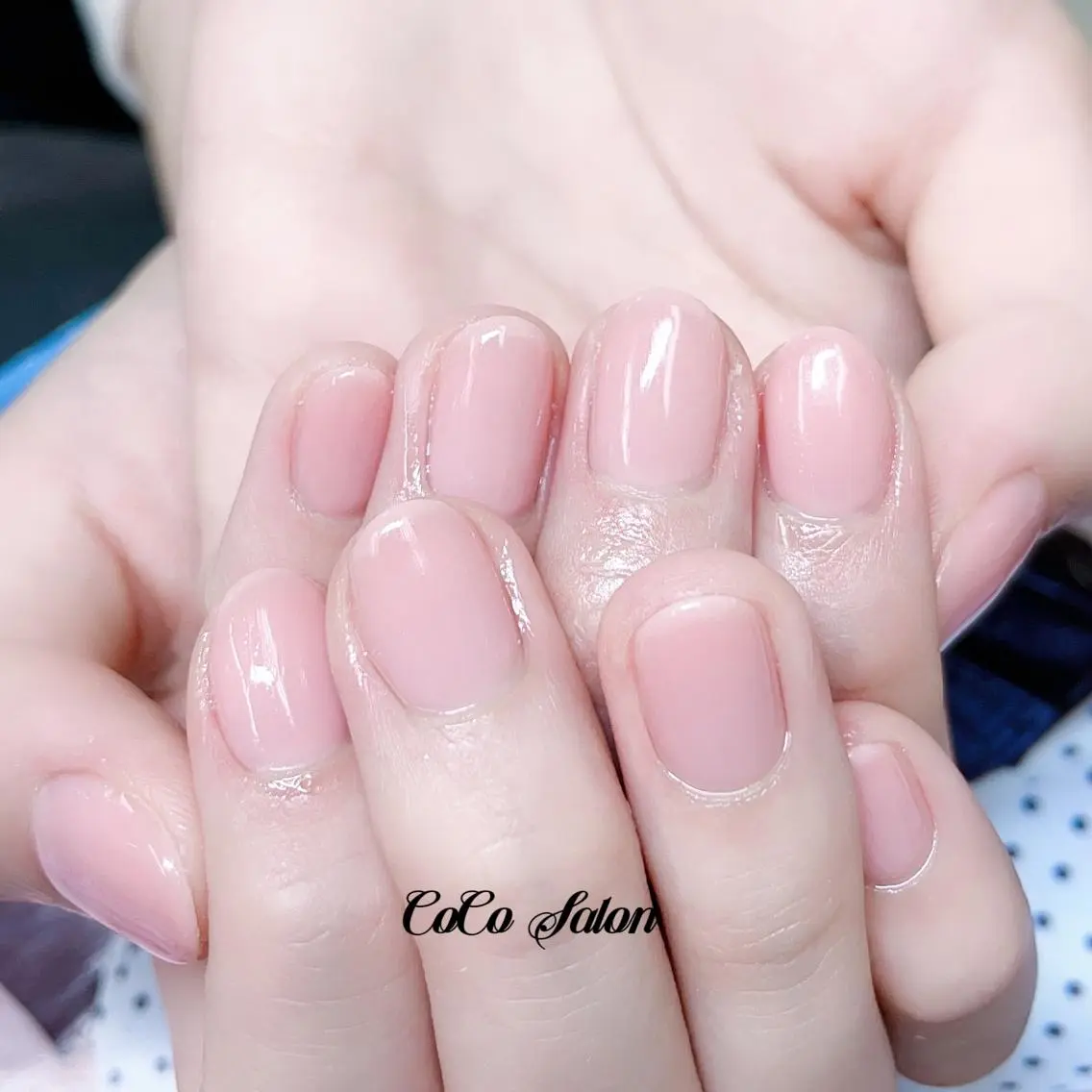 ネイル 長さ出し ジェルネイル 韓国ネイル オフィスネイル ワンカラーネイル ハンドネイル CoCoSalon ネイル/まつ毛予約のネイルデザイン