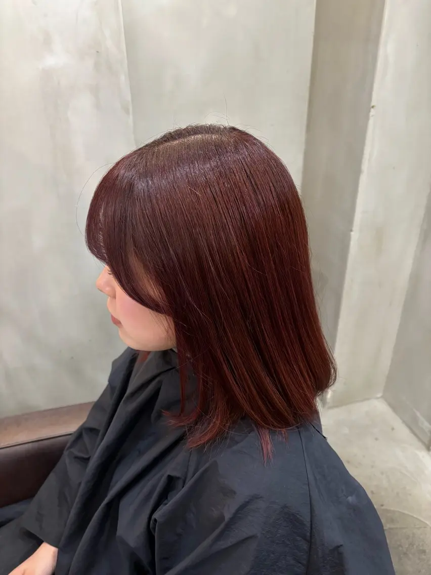 ショート カラー レッドカラー ヘアカラー 中園康 /カラー/ブリーチのヘアスタイル