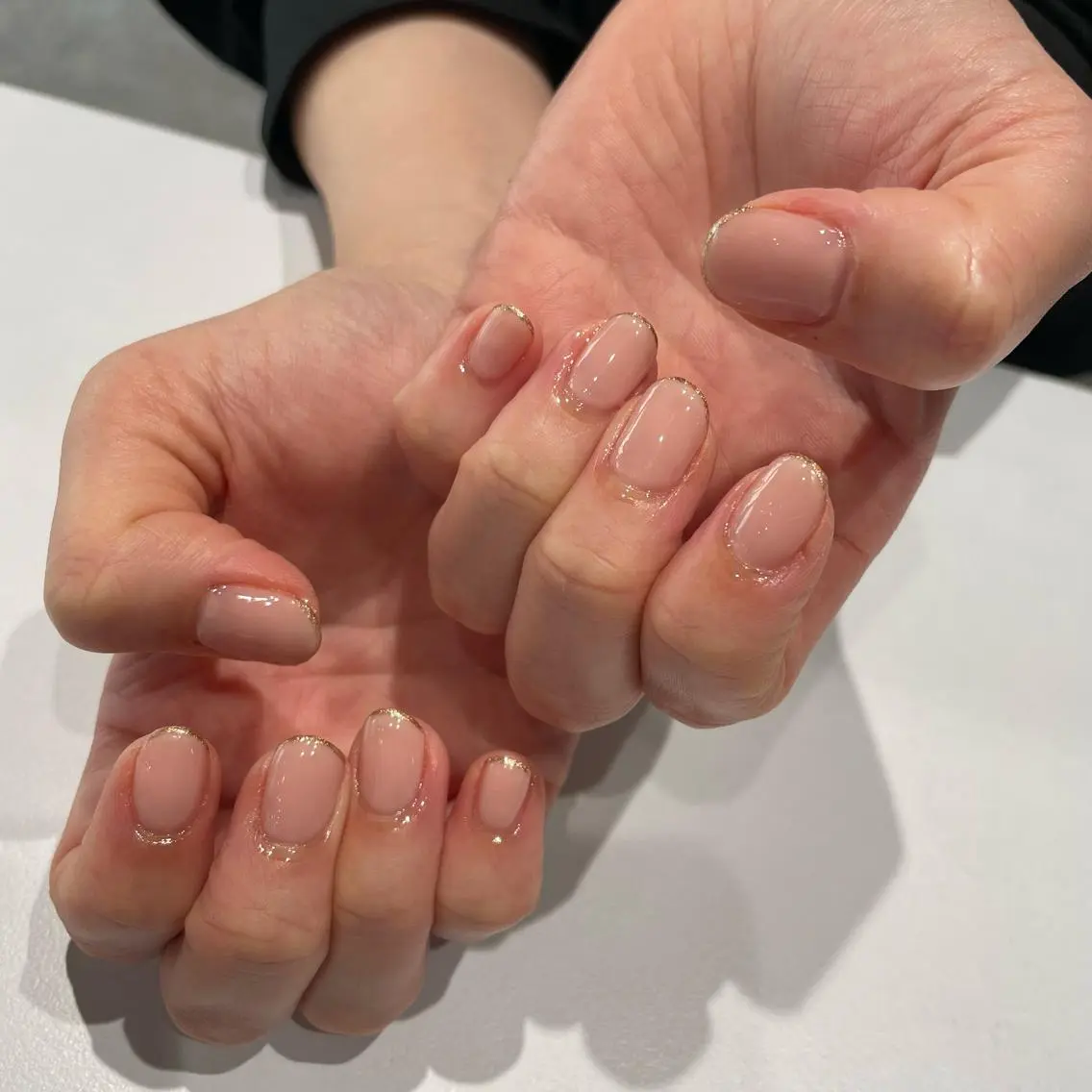 ネイル フレンチネイル ゴールド オフィスネイル 。 。のヘアスタイル