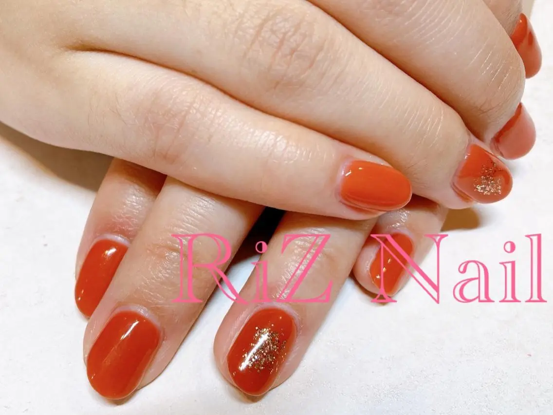 ネイル アートネイル ラメ(グリッター) ワンカラーネイル RiZ nail salonのネイルデザイン