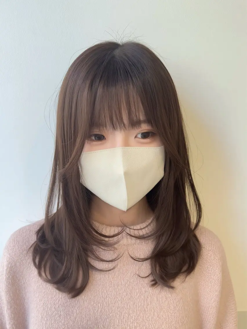 セミロング カラー 透明感カラー 顔周りカット レイヤーカット 小顔カット 🪞美髪レイヤー特化 🪞青木のヘアスタイル