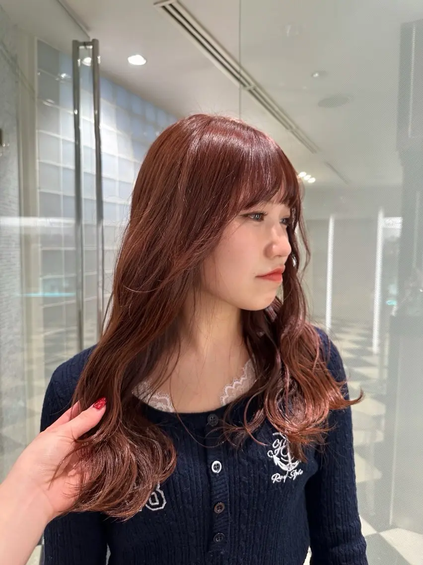 ミディアム カラー ヘアアレンジ ブリーチ 浅井咲良/栄・矢場町 /カラーモデルのヘアスタイル