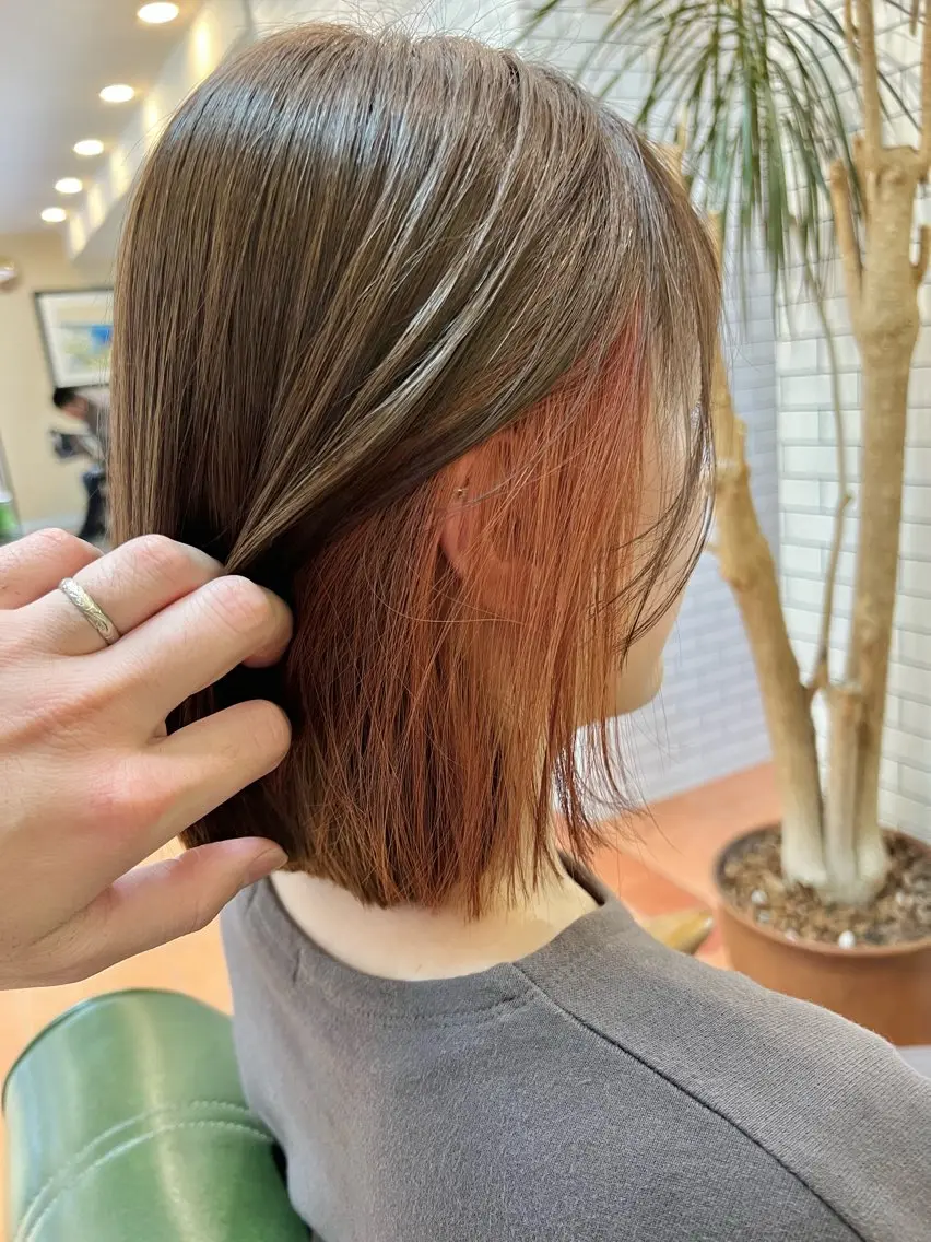 ショート カラー ヘアカラー トリートメント 石井 佑樹のヘアスタイル