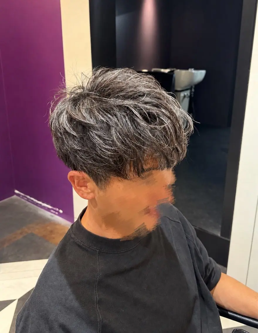 パーマ メンズ メンズパーマ カット パーマ メンズカット／パーマ ／艶カラー／愛華🎀のヘアスタイル