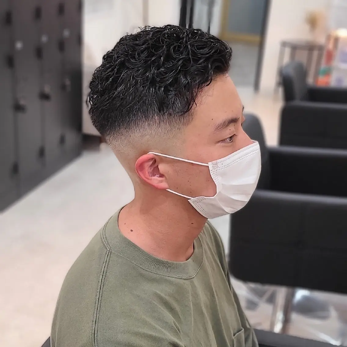 メンズ オールバック フェードカット メンズパーマ LEN名古屋/パーマ 海外ヘア/メンズ特化のヘアスタイル