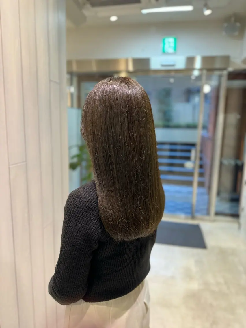セミロング カラー ヘアアレンジ カット ヘアカラー トリートメント ヘッドスパ ヘアセット 完全💗マンツーマン marinのヘアスタイル