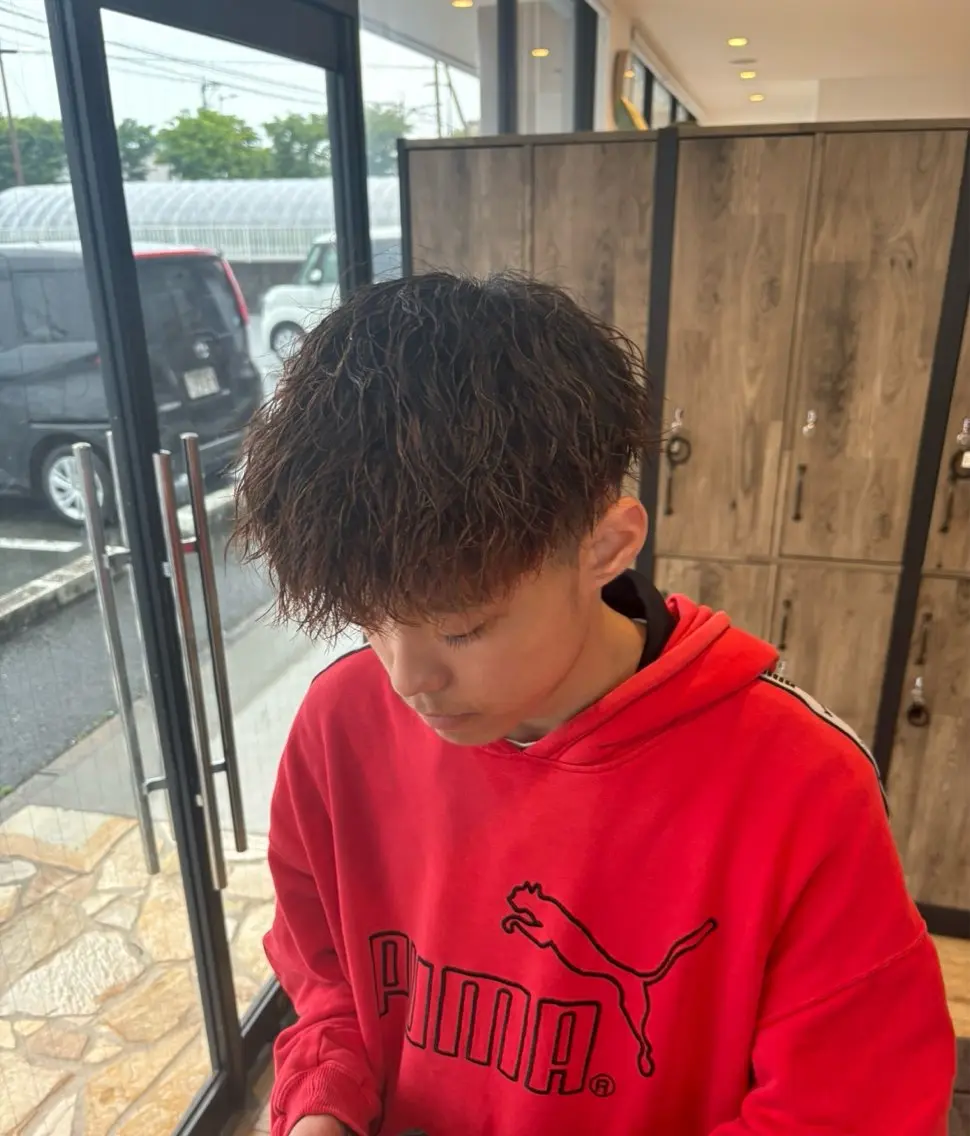 パーマ パーマ 松尾 陵平のヘアスタイル