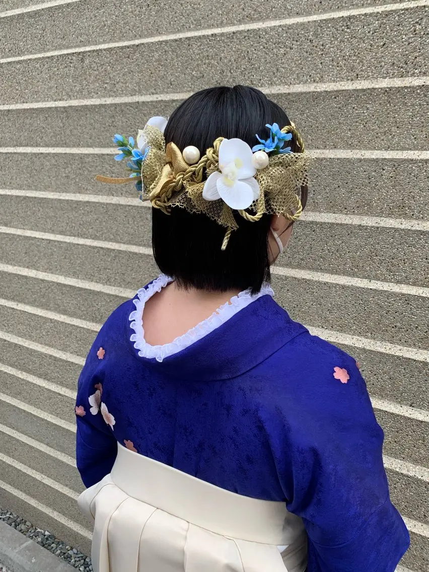 ミディアム 卒業式のヘアスタイル 学生 韓国風ヘア 着付け 当日予約大歓迎💕/ Chisatoのその他イメージ