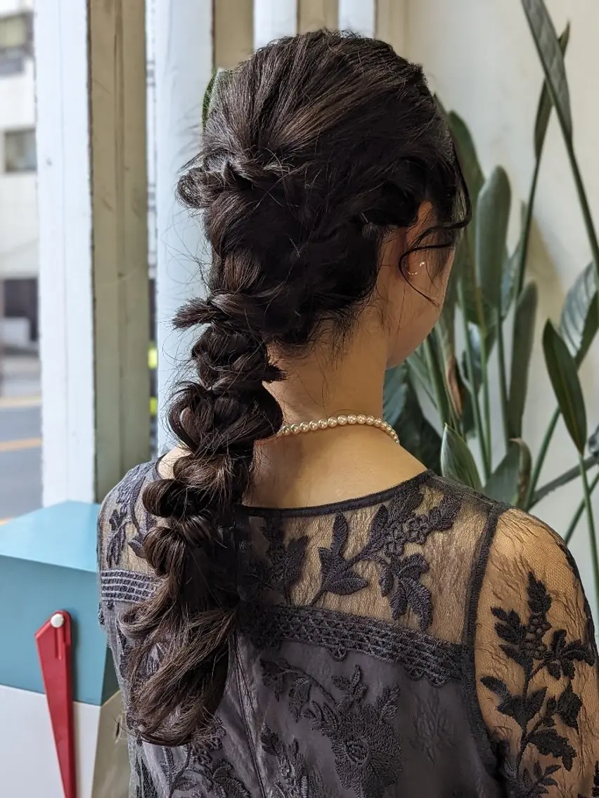 ヘアアレンジ 髪質改善&白髪ぼかし カラー♡店長みやけ♡のヘアスタイル