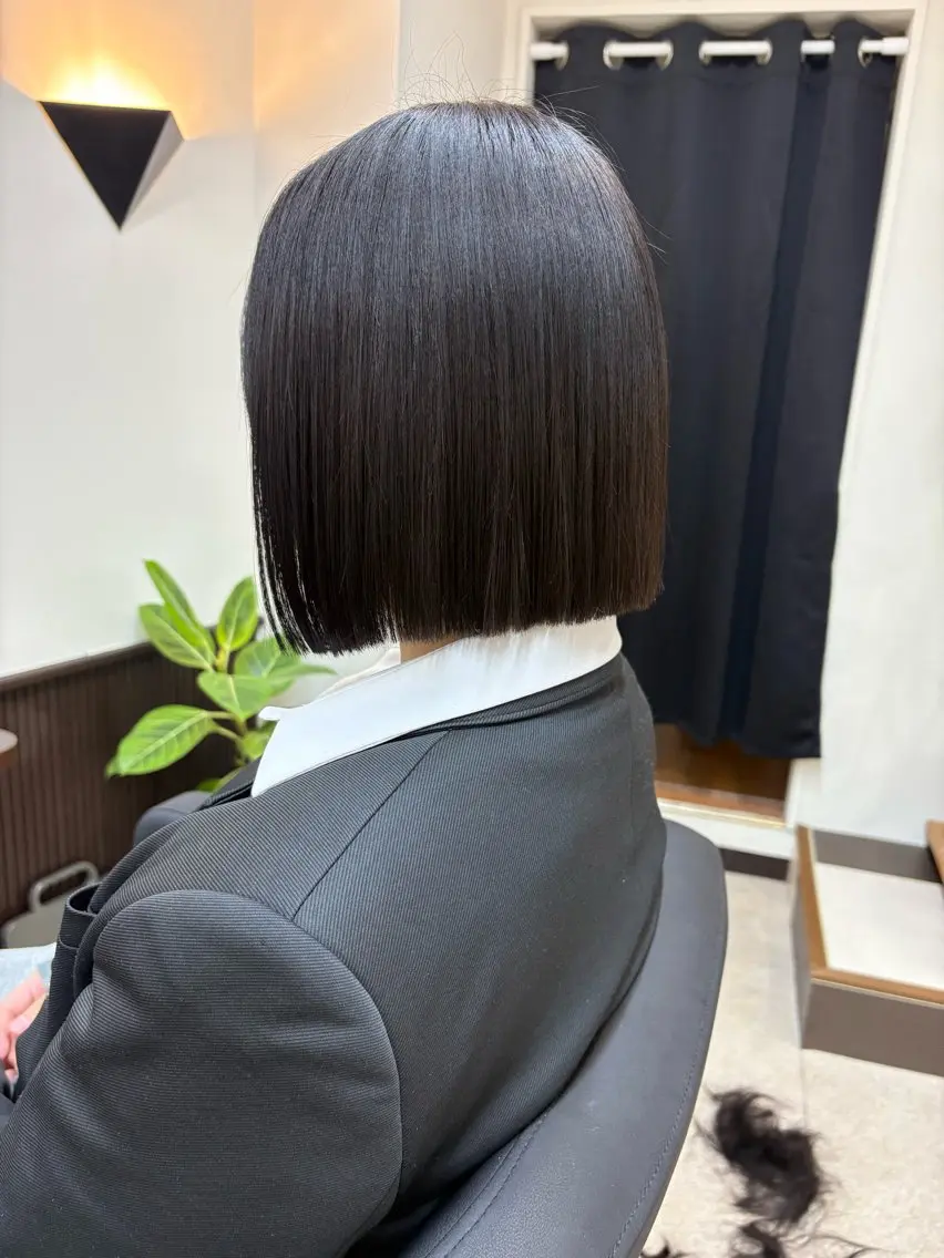 ショート 切りっぱなしボブ ボブ カット トリートメント yoro /ミホのヘアスタイル