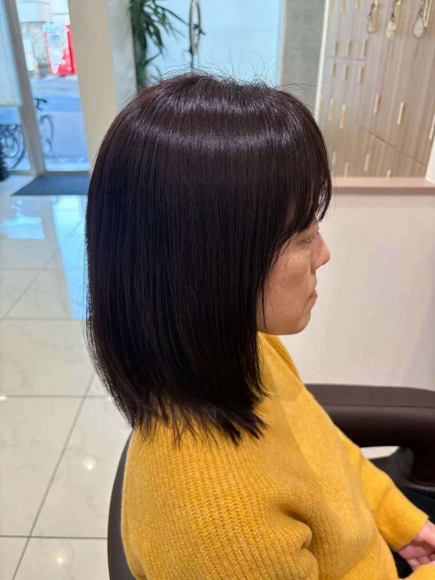 ミディアム カラー ブラウンカラー 透明感カラー オレンジ カット ヘアカラー 🌱脱白髪染め特化 🌱岡田将英のヘアスタイル