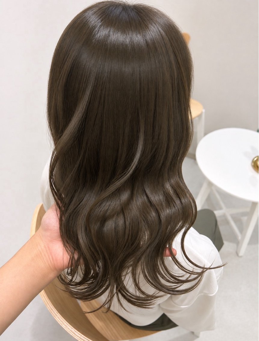 セミロング カラー オリーブカラー mao/ bob オリーブcolorのヘアスタイル