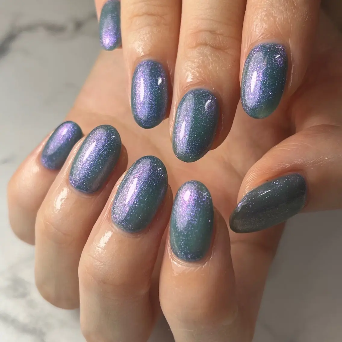 ネイル ブルー ワンカラーネイル ショートネイル シンプルネイル 冬ネイル NAIL NOWのネイルデザイン