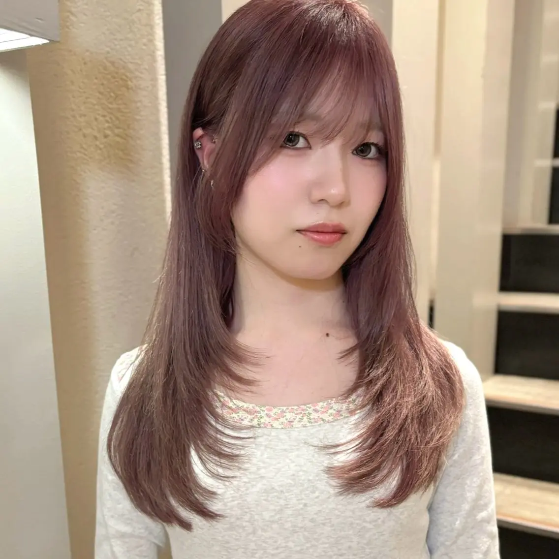 セミロング カット ヘアカラー レイヤーカット⭐️ 桑原 日花理のヘアスタイル