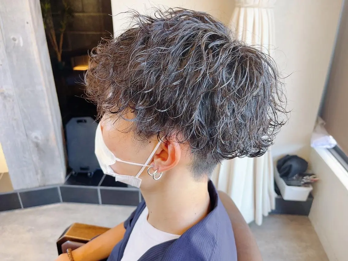 ショート カラー パーマ メンズ カット パーマ ケイゴ【店長】 メンズパーマ特化のヘアスタイル