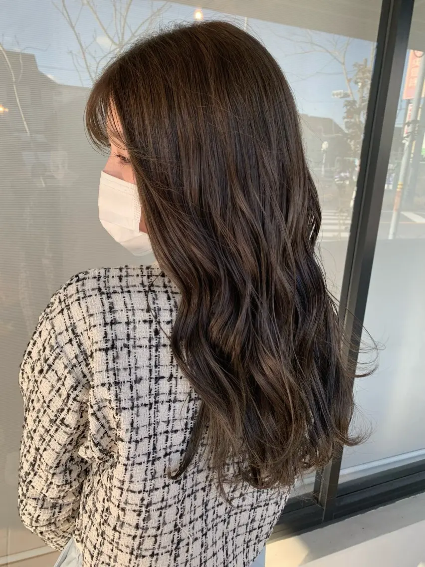 ロング カラー アッシュ アッシュブラウン ブラウンカラー ♡田口 結彩♡のヘアスタイル