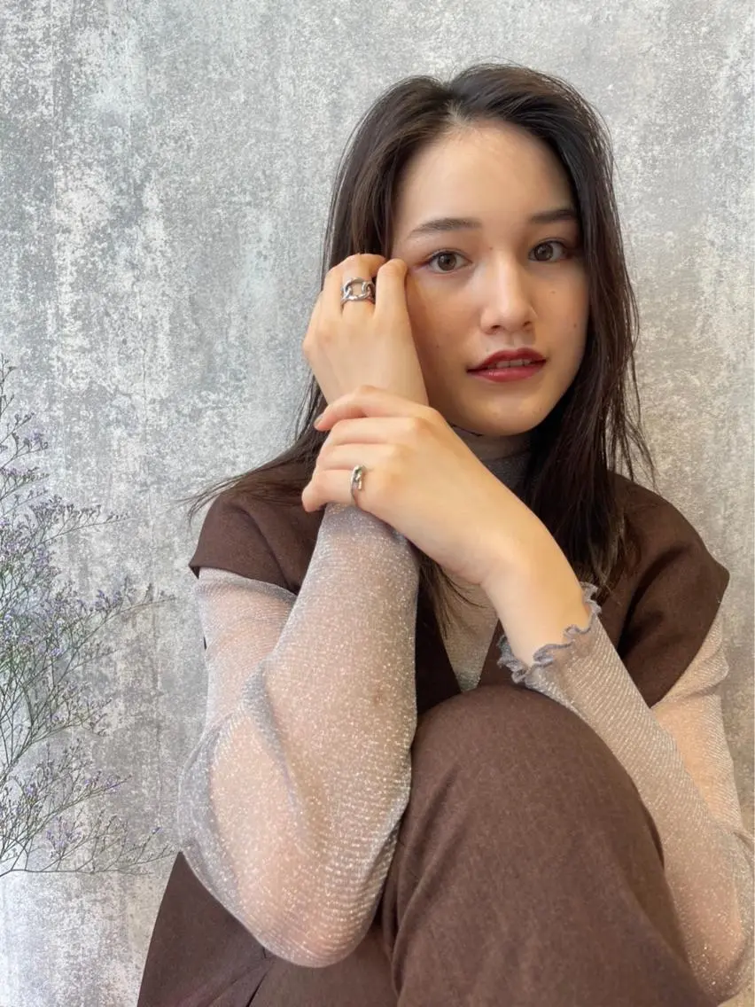 似合わせカット＋透明感カラー＋超音波トリートメント¥9500の写真