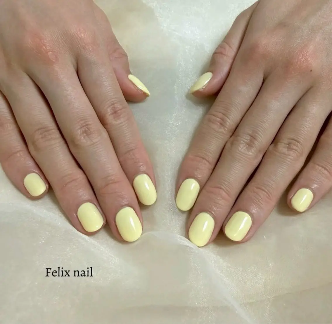 ネイル ワンカラーネイル Felixnail TANAKA🐰🤍のネイルデザイン