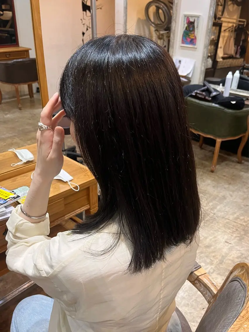 カラー ヘアカラー 松原 樹里のヘアスタイル