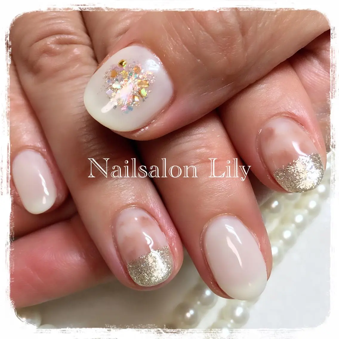 ネイル 大理石ネイル(マーブル) Lily*nail 🌻Mii🌻のネイルデザイン