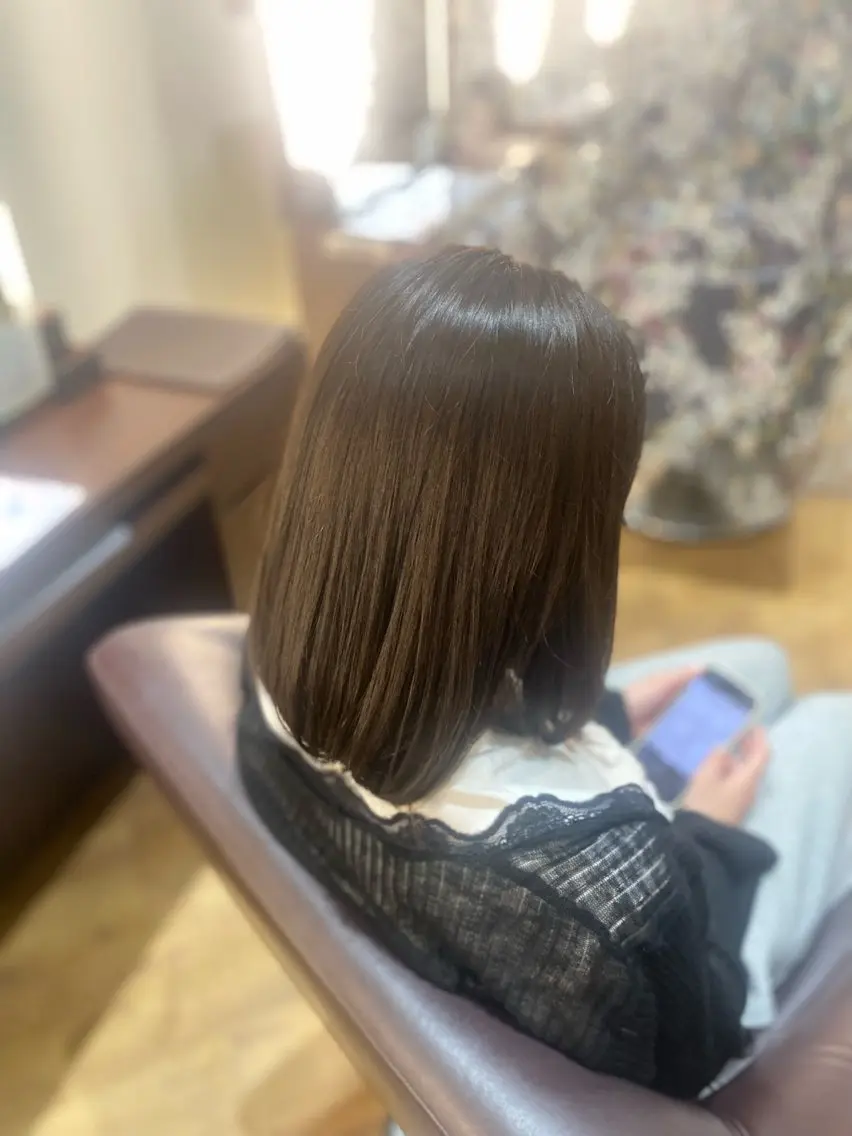 ミディアム カラー ヘアカラー 津田 遥香のヘアスタイル