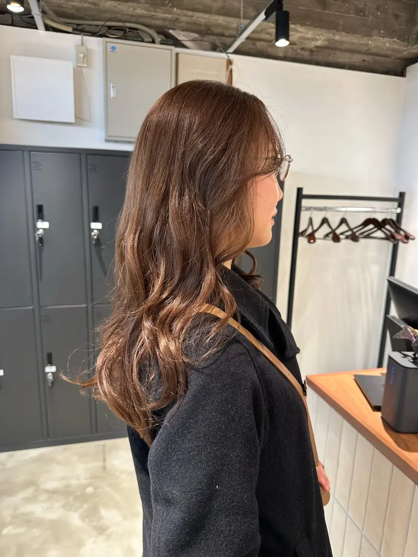 ロング ヘアカラー トリートメント Delight 松田響輝のヘアスタイル