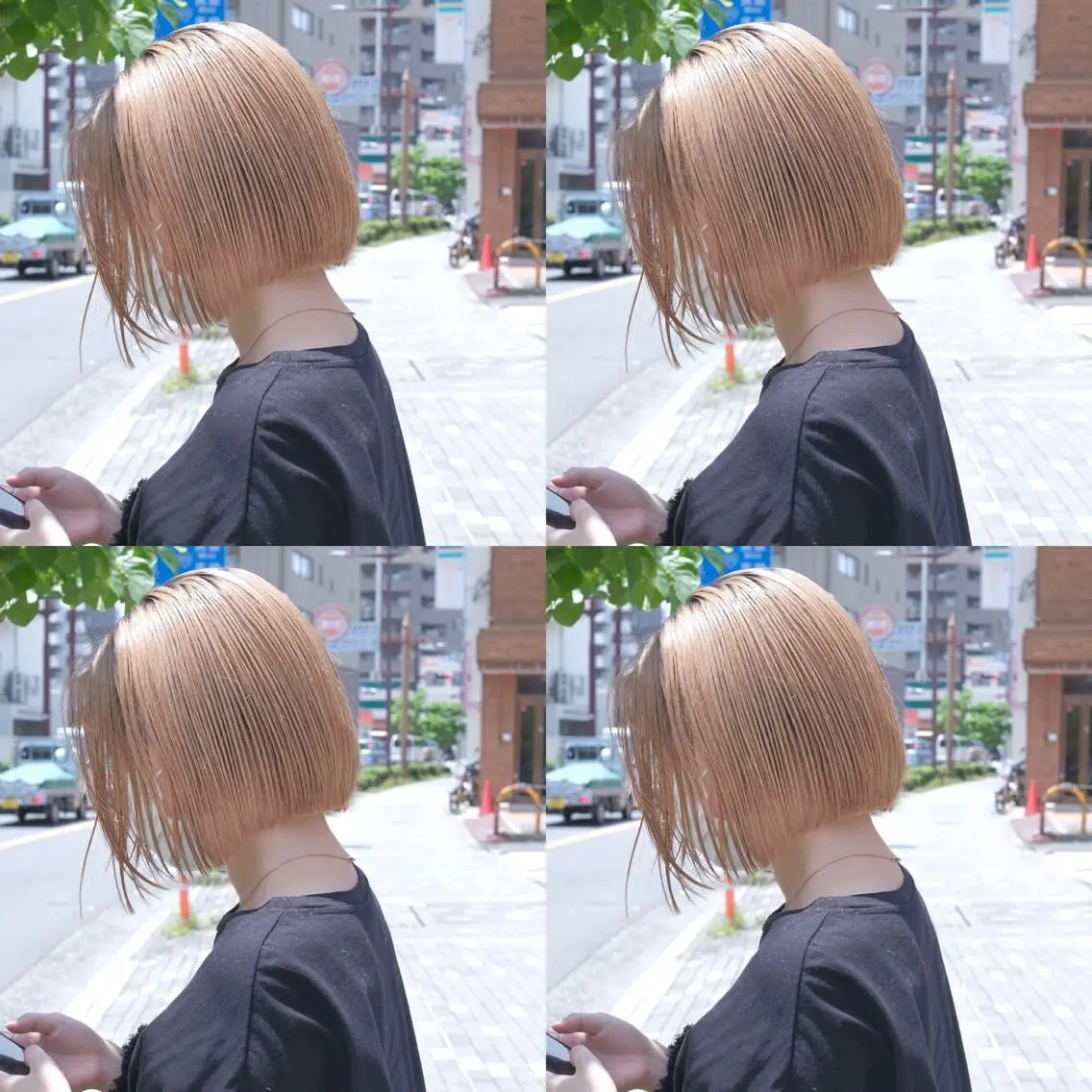 ショート カラー ヘアアレンジ ベージュカラー ブロンド ブロンドベージュ ハイトーンカラー ボブ カット ヘアカラー 竹内啓太 ボブのヘアスタイル