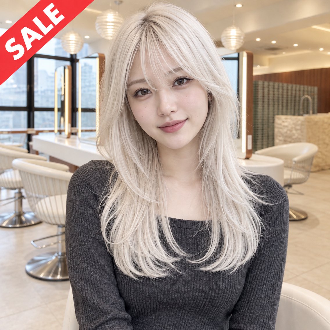 【人気No.1新規限定‼️】カット+リタッチカラー+トリートメント🫧(⚠️1日1人限定⚠️)の写真