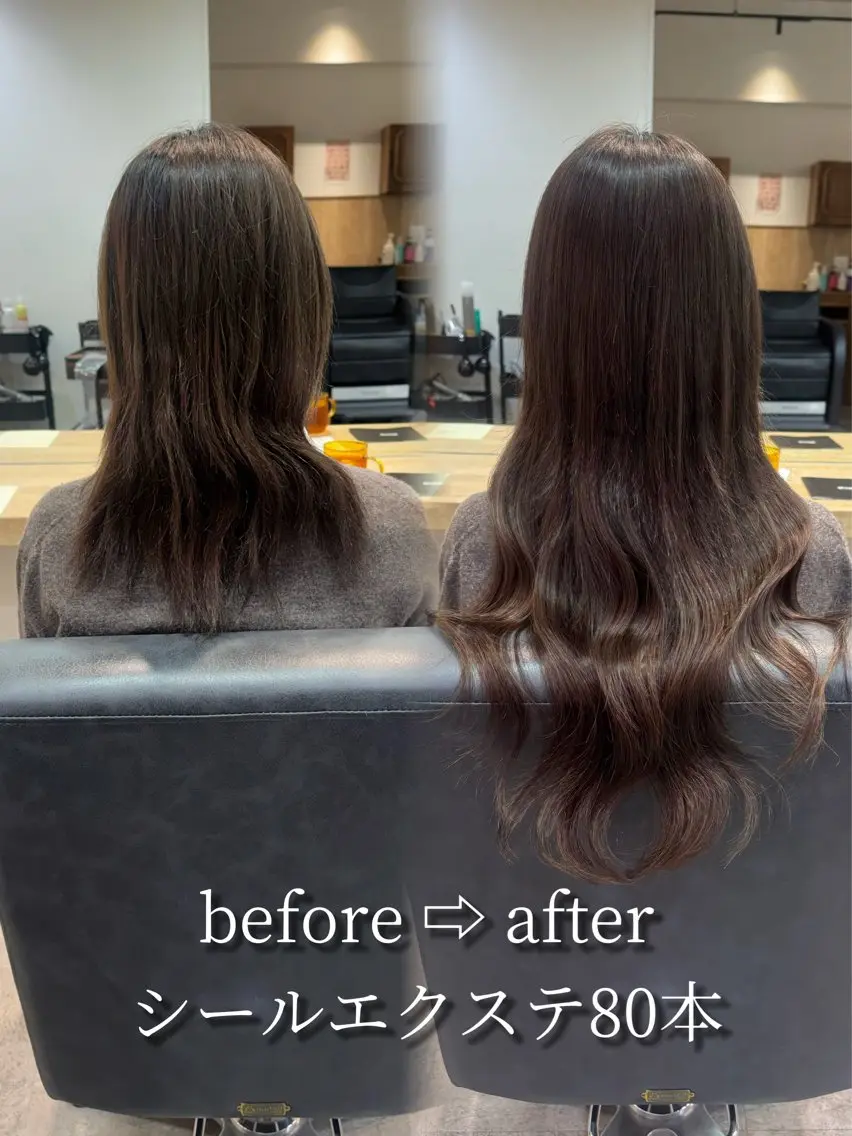 ロング カラー シールエクステ エクステ カット ヘアカラー エクステ ヘアセット 髪質改善縮毛矯正/ エクステ/ひふみ🌛のヘアスタイル