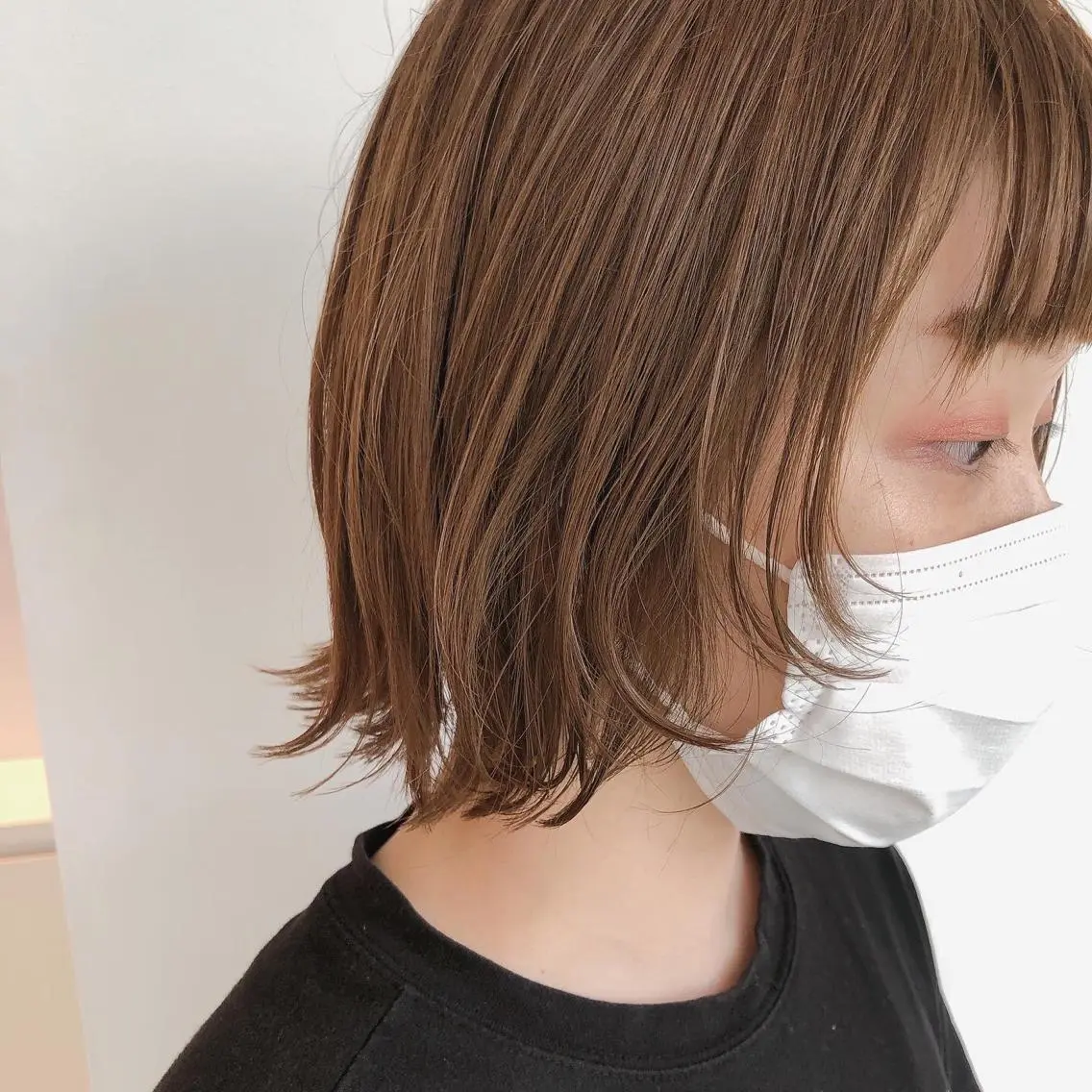 ミディアム カラー ボブ 顔まわりレイヤー レイヤーカット カット ヘアカラー トリートメント ヘアセット ヤマモト マイのヘアスタイル