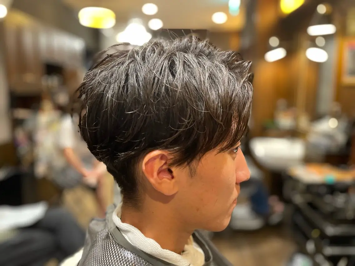 パーマ メンズ 京都フェードカット 田嶋勇祐のヘアスタイル