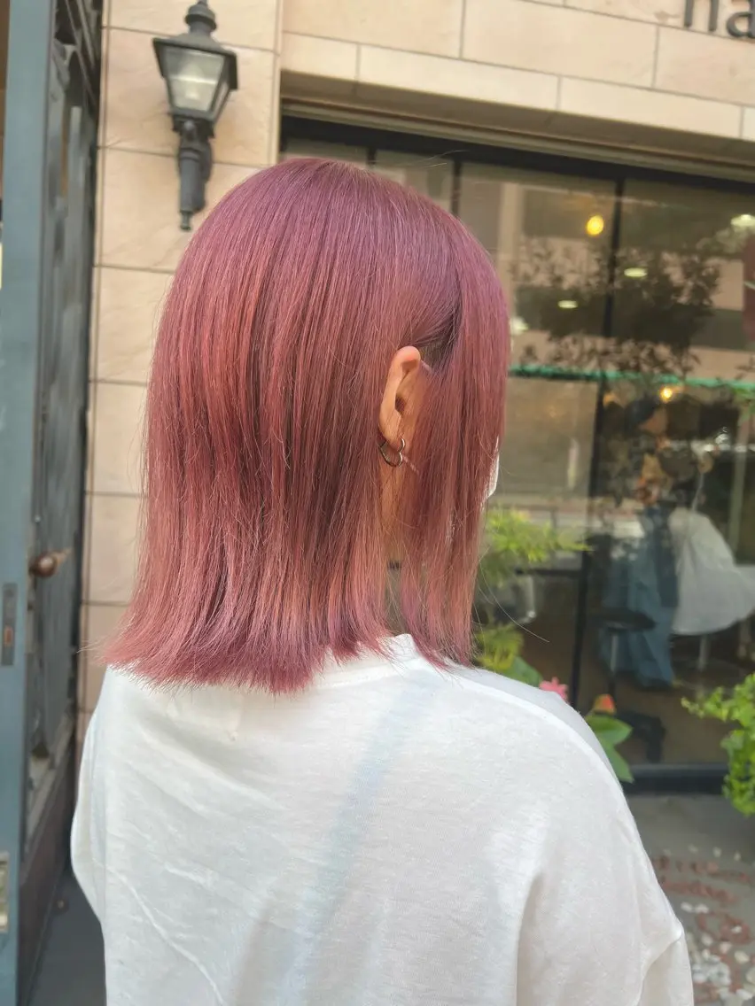 ミディアム カラー ダブルカラー 外ハネヘア SHIAN 八王子 🦋小林 美羅🦋のヘアスタイル
