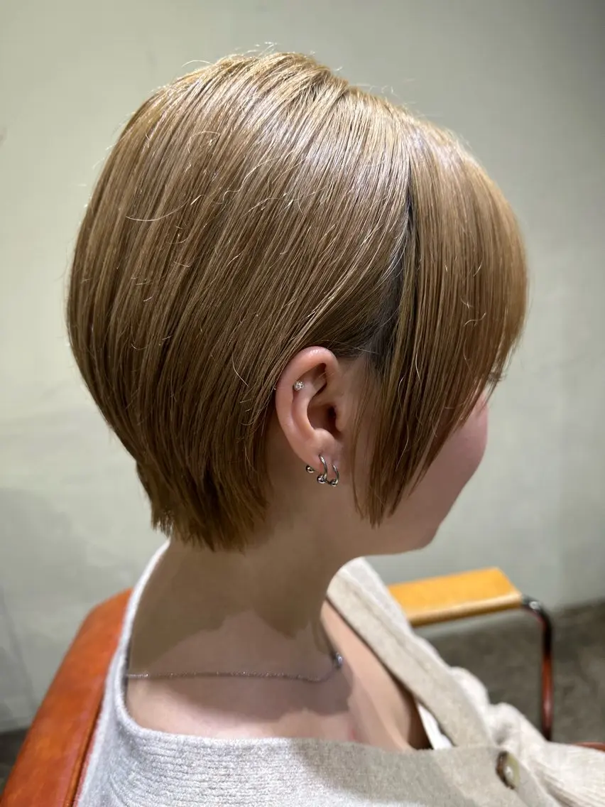 ショート 🔥コテ巻き風 ボブパーマ🔥のヘアスタイル