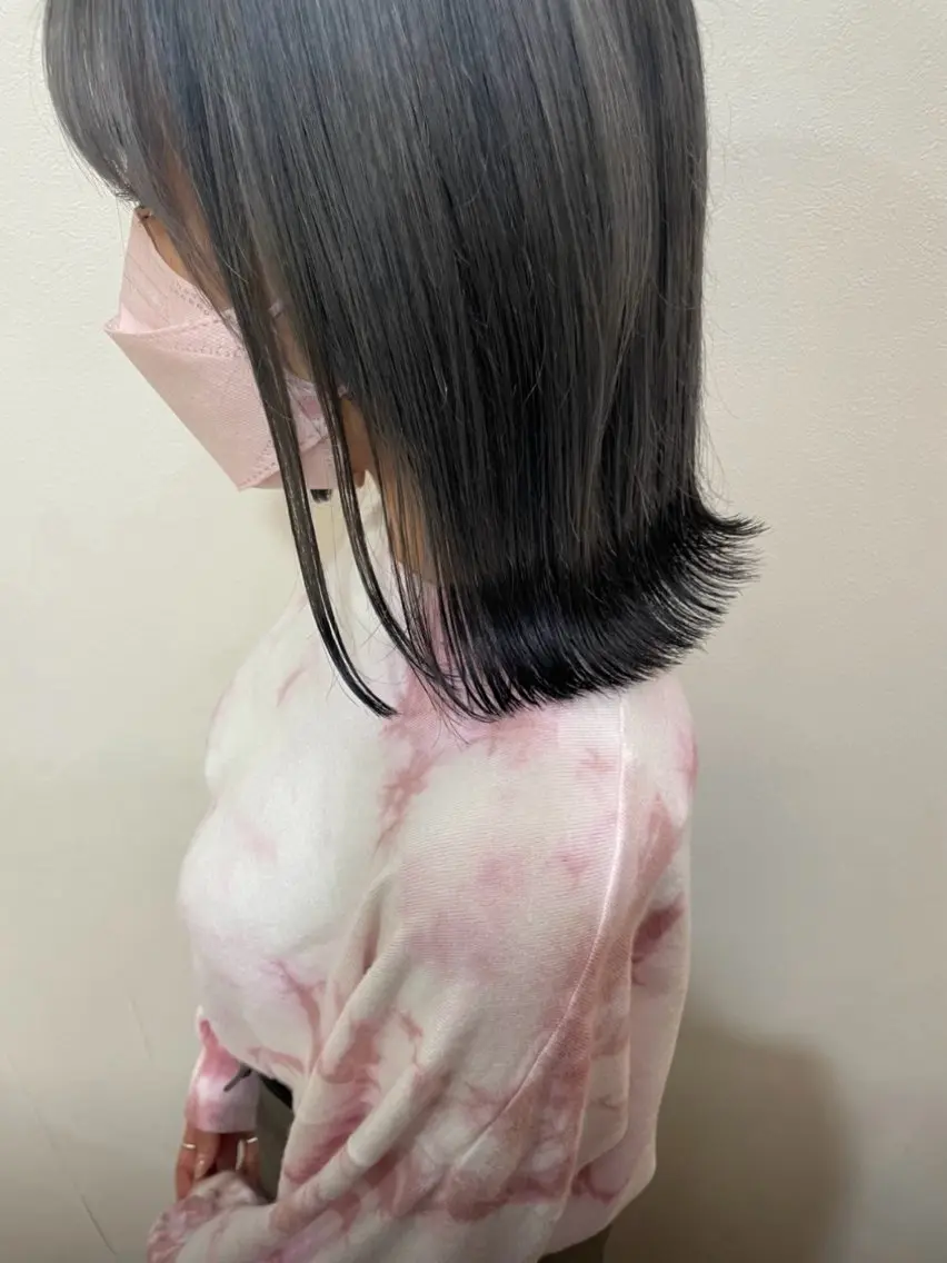 ミディアム カラー カット ヘアカラー ブランシェ神領店 笹原渚紗のヘアスタイル