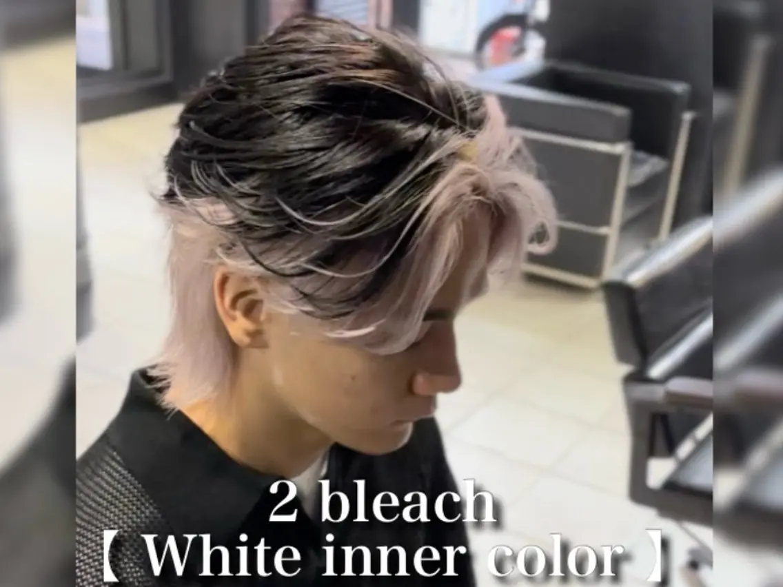 ミディアム カラー メンズ カット ヘアカラー メンズカラー支持率 No.1【心斎橋】のヘアスタイル