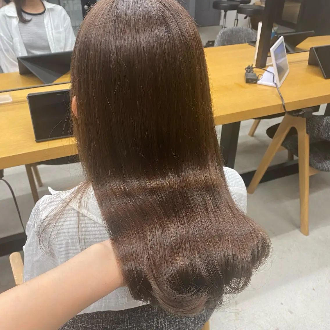 セミロング カット ヘアカラー トリートメント 天神/透明感カラー ツヤ髪/nonokaのヘアスタイル
