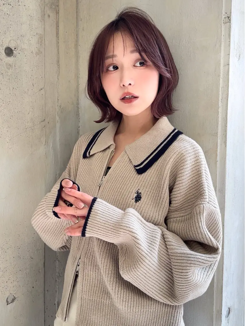 ミディアム カット ヘアカラー トリートメント 廣瀬双葉 ボブ/ミディアムのヘアスタイル