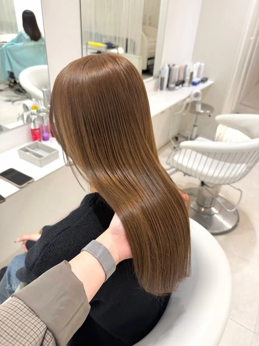 ロング カラー ヘアカラー ParveMix 🩶🫧入江 香名のヘアスタイル
