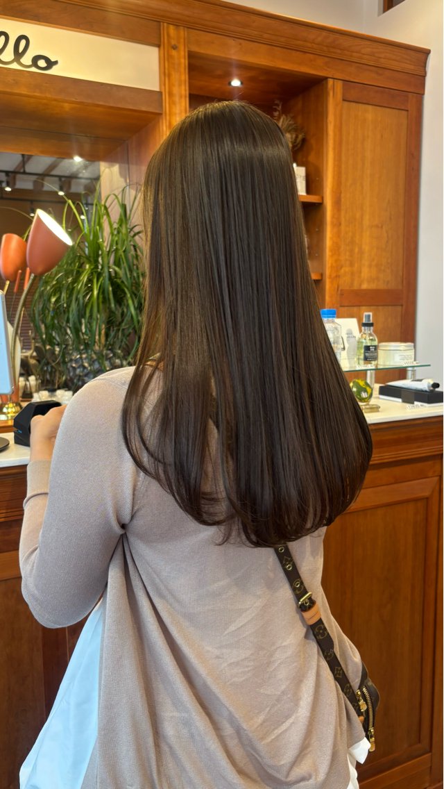 ロング カット ヘアカラー トリートメント SASAnagano 堀内未梨のヘアスタイル